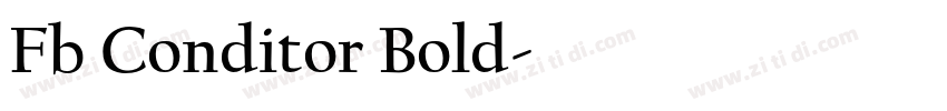 Fb Conditor Bold字体转换